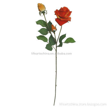68cm curved artificial rose flower, silk flower, sterm flower